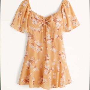 Abercrombie flutter sleeve keyhole mini dress